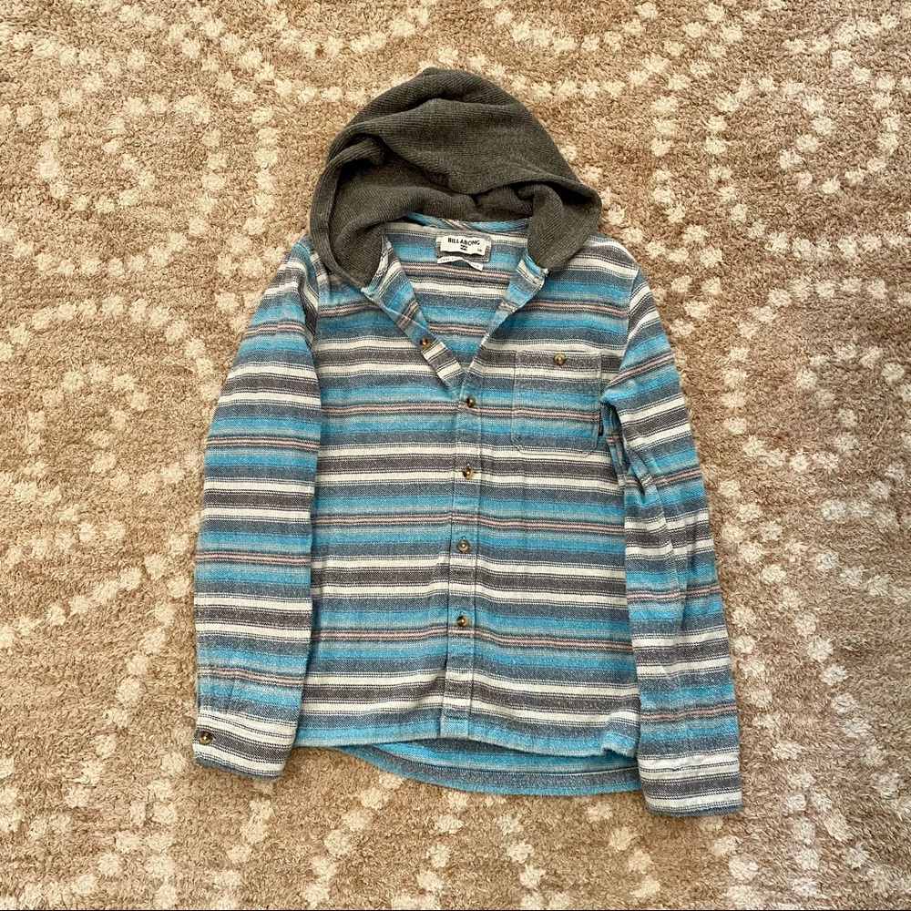 Billabong Baha Flannel Button Down Hoodie